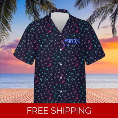 Hawaiian Shirt Unisex Le Studio Music Notes 1